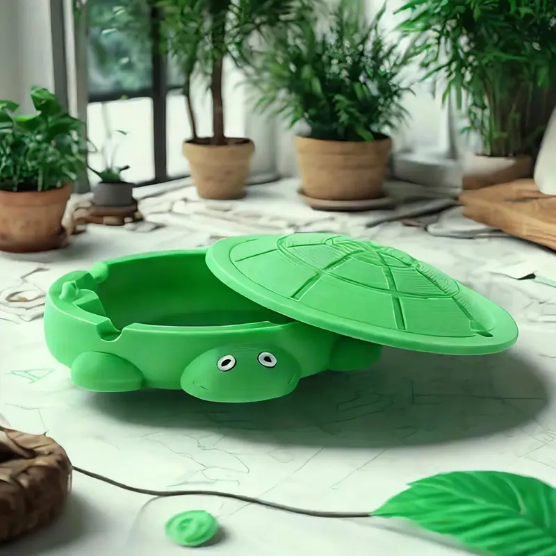 Turtle Design Storage Box, Cute Turtle Shaped Jewelry Ring Necklace Storage Box with Lid, Home Organizer for Living Room Bedroom Garden Decoration 7