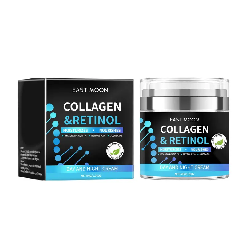 Collagen & Retinol Moisturizing Face Cream, 1 Box Deep Nourishing & Hydrating Face Cream, Face Lotion for Men, Daily Skincare Product 0