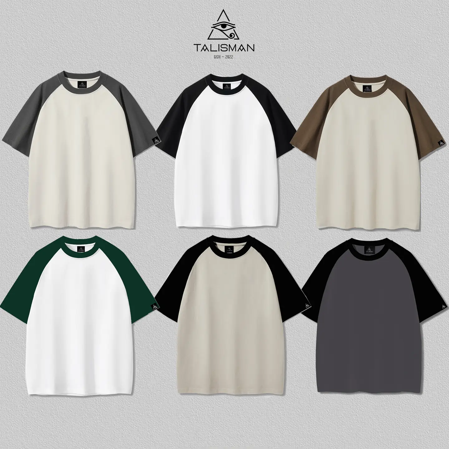 Áo Raglan cotton, Áo thun  raglan TALISMAN trơn