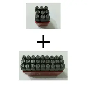 1 Set Alat Ketok Pon Huruf + Angka Nomor ( Angka + Huruf ) 3 mm mili