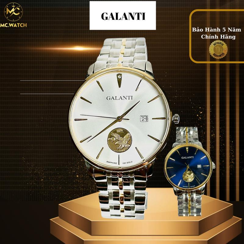 [Galanti G3011] Đồng Hồ Nam  Máy Pin Miyota  Mạ Vàng 18k Mặt Size 40mm, chống nước 5ATM, Mặt Kính Sapphire Watch Đeo Tay