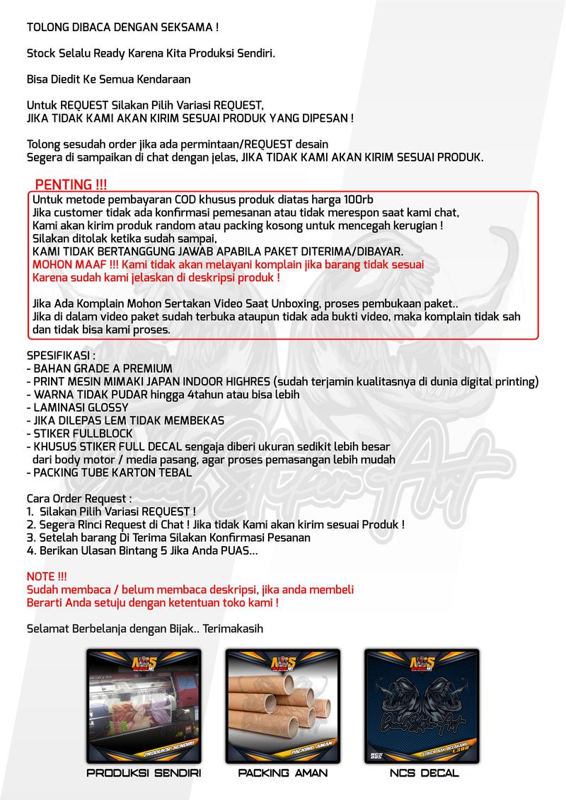 Product Introduction of Sticker Karpet Truck /Sticker Karpet Keren Kata Kata Buat Semua Jenis Truck Canter Ragasa elf pick Up dll 0