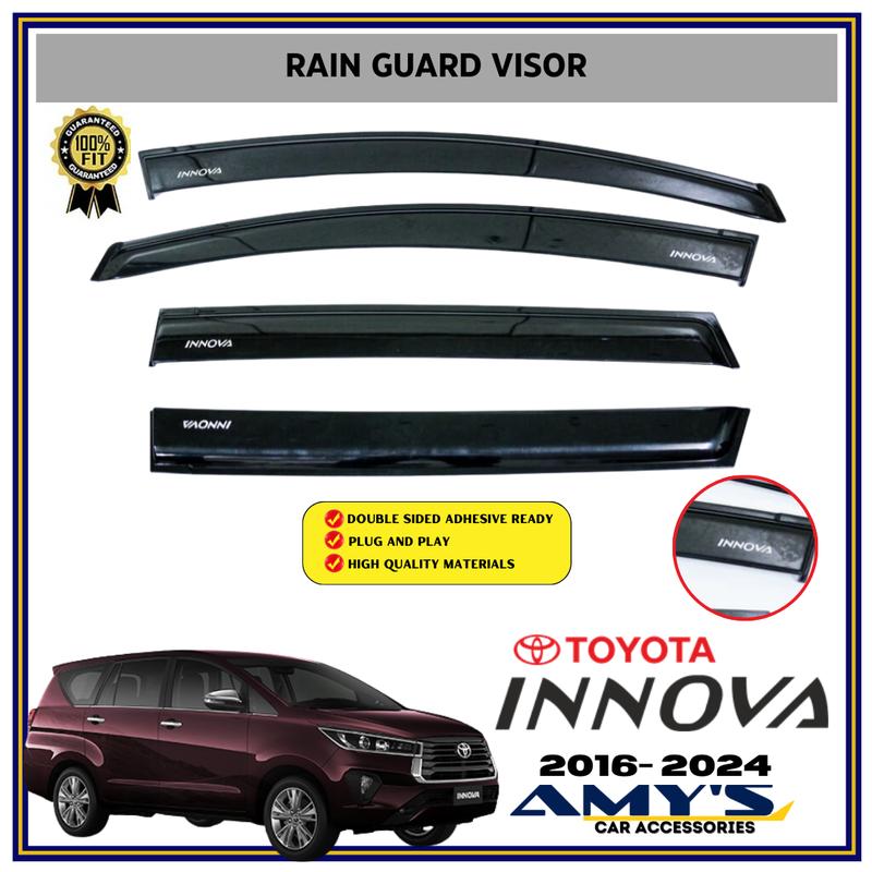 Innova Window Toyota Innova Window Door Visor 2016-2024 | Premium OEM Plastic ...