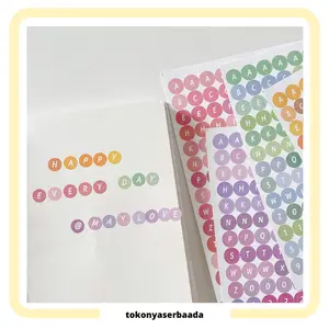 TSA (COD) Stiker Huruf Deco Alphabet  Untuk Diary Aesthetic Sticker Dekorasi Jurnal Scrapbook Stiker Alat Tulis Simple Hadiah Keyboard