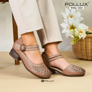 Pollux Monday WDQ 5552 - Sepatu Mary Jane Modern Bahan Kulit Asli Nyaman dan Elegan