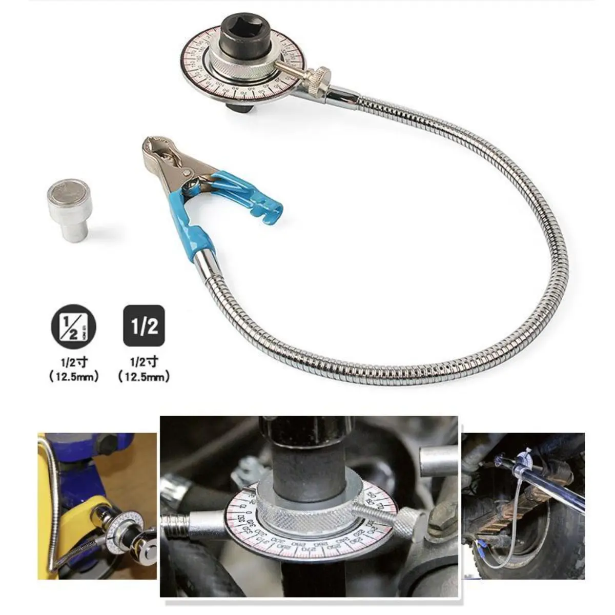 Professional Measure Tool Drive Torque Angle Gauge 360° Adjustable 1/2" Drive Torque meter Wrench Set Professional Measure Tool