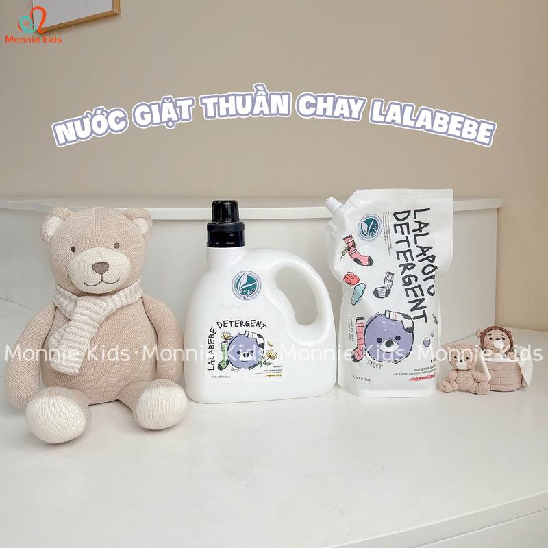 Nước giặt quần áo trẻ em K-mom Lalabebe chai 1.7L xà phòng giặt thuần chay Hàn Quốc - Monnie Kids
