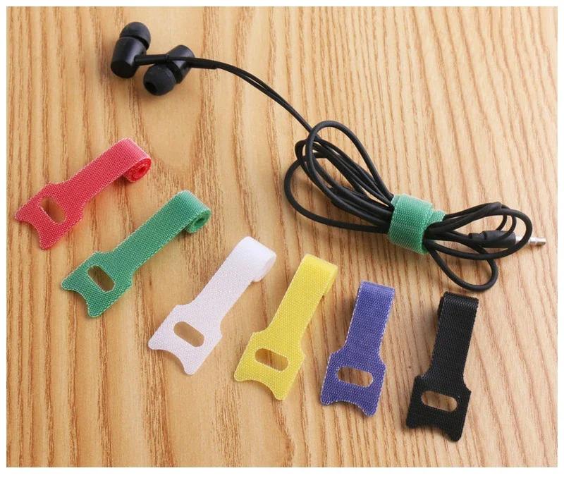 Product Introduction of 50pcs Reusable Hook and Loop Cable Ties Fastening Straps Multi-Purpose Wire Organizers for Computer/TV/Electronic Devices 7