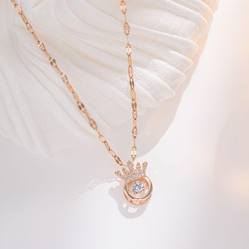 Product Introduction of Kalung Titanium Liontin Mahkota Fashion Cewek Korea Anti Karat Selamanya Jewellery Emas 27