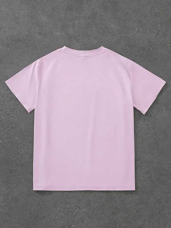 Women's Letter Print Round Neck Tee, Vintage Trendy Casual Short Sleeve T-shirt for Daily Wear, Ladies Summer Outfit, Top, Graphic Tees, Womenswear 5