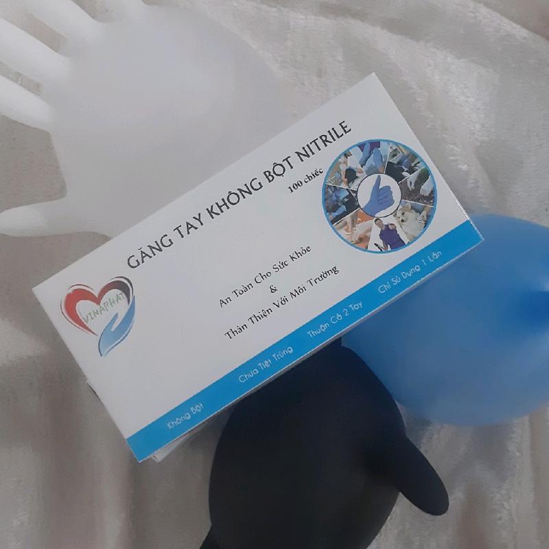 10 Hộp 1000 Găng tay cao su y te không bột Nitrile Thân thiện với môi trường,chế biến thủy hải sản,spa,công nghiệp,làm vườn Chống Nước Rửa Bát Oriental Jasper Chống thấm nước vật liệu pvc bền