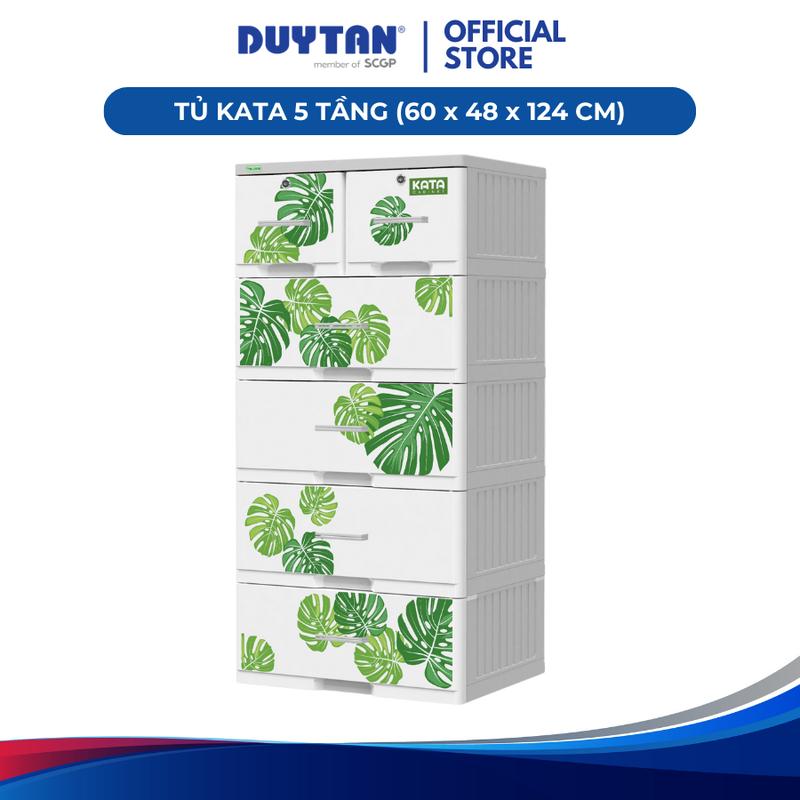 Tủ KATA 5 tầng DUY TÂN nhựa PP/ABS, bao gồm 4 hộc lớn và 2 hộc nhỏ, tủ quần áo đa năng, tiện lợi