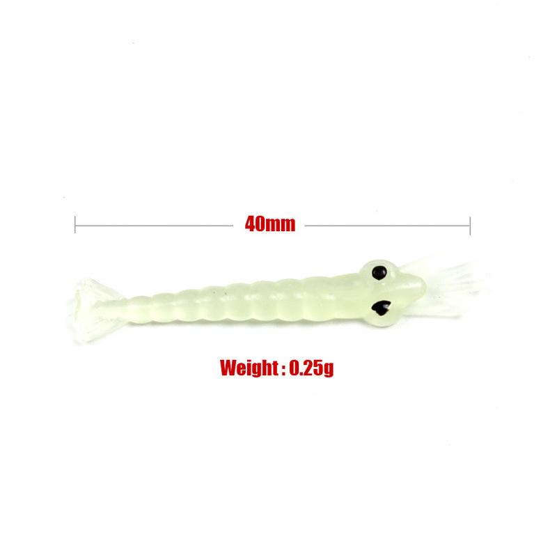 Leurre De Pêche Lumineux 2cm 0.4g – Set PVC Pour Mer, Plage, Leurre Souple Ver
