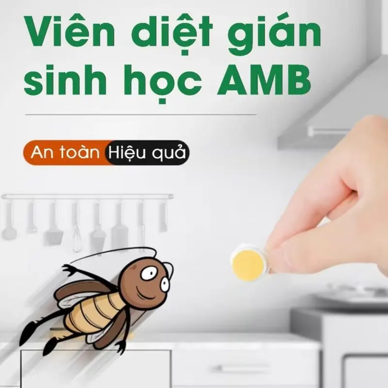 Viên gián sinh học AMB của viện hàn lâm khoa học việt nam,diệt tận gốc tất cả các loại gián an toàn và hiệu quả 3