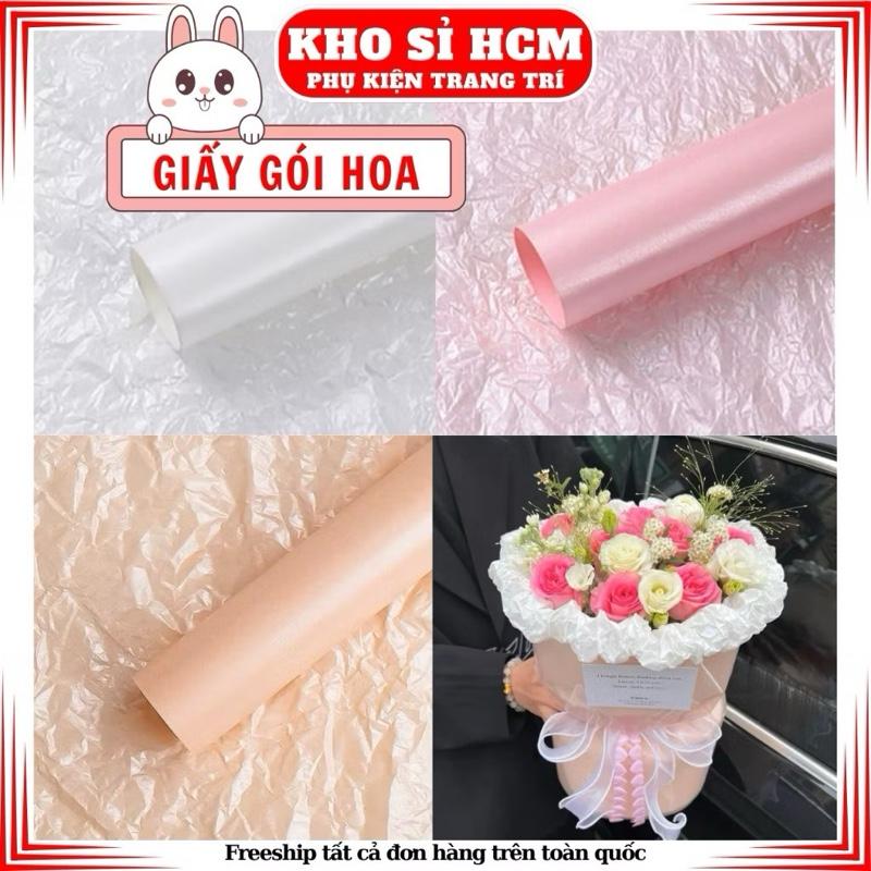  Xấp 20 tờ giấy nến nhún nhăn ngọc trai gói hoa kích thước 50*70cm 
