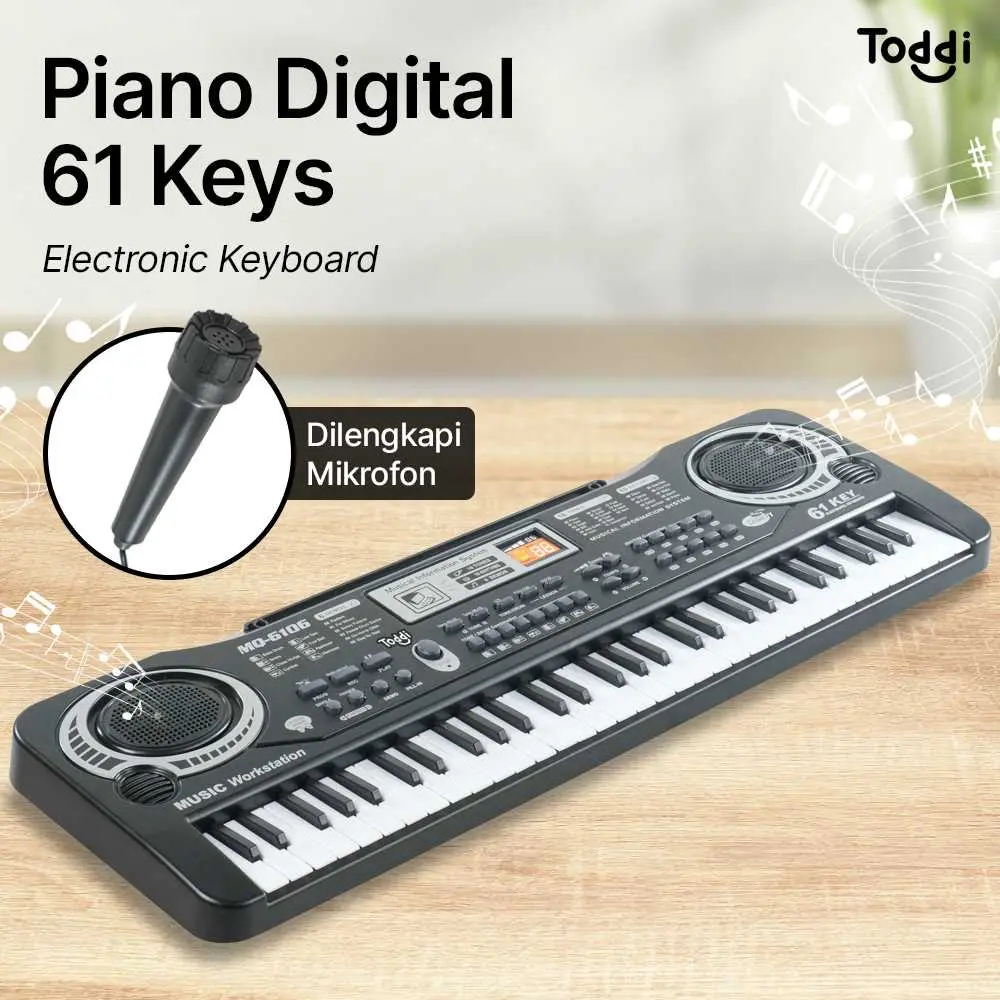 Organ Piano Digital Electronic Keyboard 61 Keys - MQ-6106