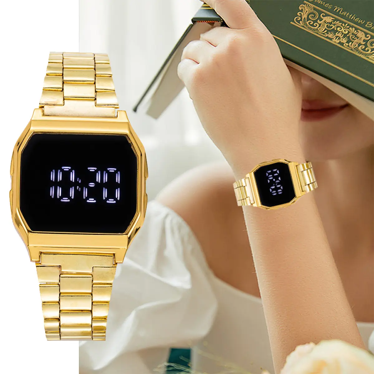 Touch screen vintage waterproof digital for men women unisex watch relo watches f919