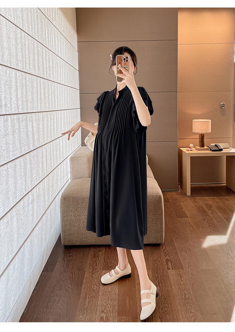 Product Introduction of E69990# Postpartum Embroidery Plus Size Womens Dresses Summer New Arrival Pregnancy Clothes Pregnant Mid-Long Breastfeeding Dress 21