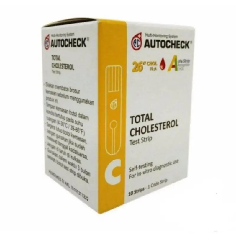 STRIP AUTOCHECK Cholestrol/kolestrol Stik - isi 10 strips 1
