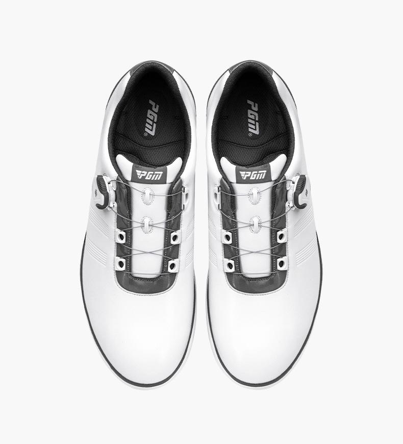Product Introduction of [PGM] Mens Waterproof Golf Shoes BOA Fit System Rotating Lace Soft Spikes All Terrain Traction Quick Dry Midsole Tour Ready Design Xz164 24