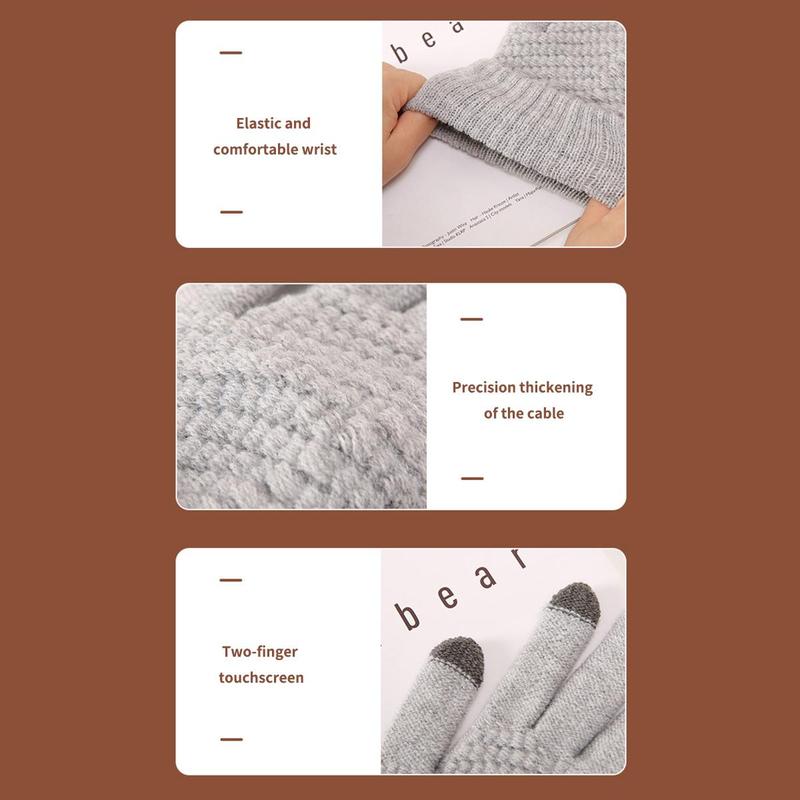 Product Introduction of Kids Winter Gloves, Chenille Knit Kids Gloves With Fleece Lining, Boys Touchscreen Toddler Gloves For Teens, Girls And Boys 7