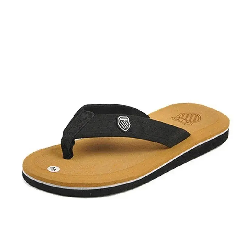 New Men Flip Flops High Quality Brand Men's Slippers Hot Sale Beach Sandals Non-slip Fashion Hombre Casual House Slipperskl+1