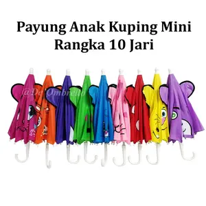 Payung Mini untuk Anak Usia 1-2 Tahun dengan Karakter Lucu, 10 Jari