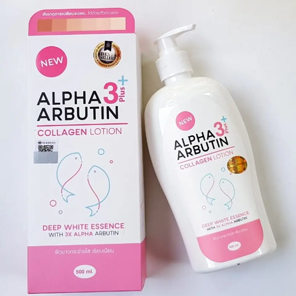 Sữa Dưỡng Thể Trắng Da, Dưỡng ẩm Alpha Arbutin 3 Plus Collagen Lotion 500ml Thái lan Nữ Làm Đẹp Da Dưỡng Da Body