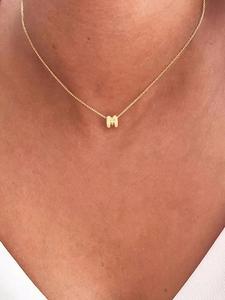 Collar con Colgante de Letra Inicial Burbuja para Mujer, Joyería de Acero Inoxidable para Fiesta, Decoración Diaria de Ropa, Joyería de Moda y Exquisita para Regalo de Cumpleaños
