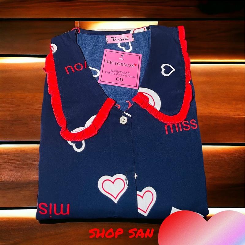 Bộ pizama lụa Mango tay ngắn, quần dài - Ben Shop - Lolita sleep home 0