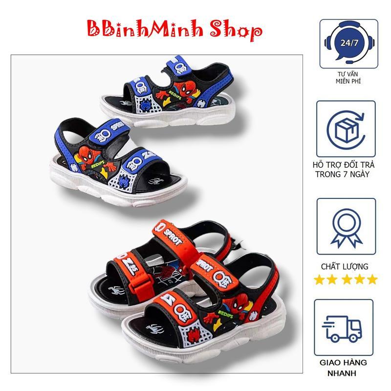 [1-5 tuổi] KK15 Sandan siêu nhân nhện Form nhỏ  S21-30 Sandal Cao Su Jean Dép quai hậu bé trai, sandal học sinh, giày trẻ em, dép xăng đan trẻ em đế mềm êm chống trơn trượt hàng nhập cực êm Dép Sandal