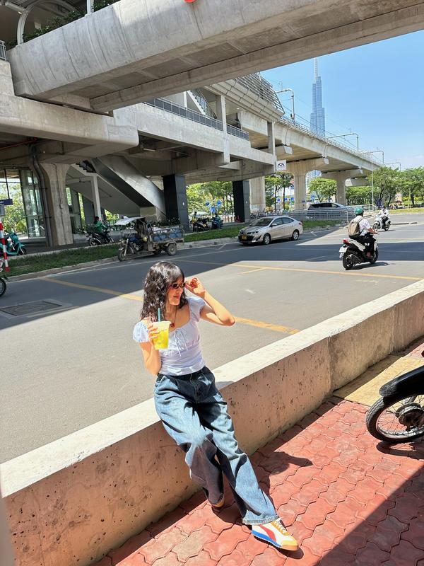 [Ảnh thật] Áo croptop nữ có tay, có dây buộc nơ, phần lưng co giãn 2