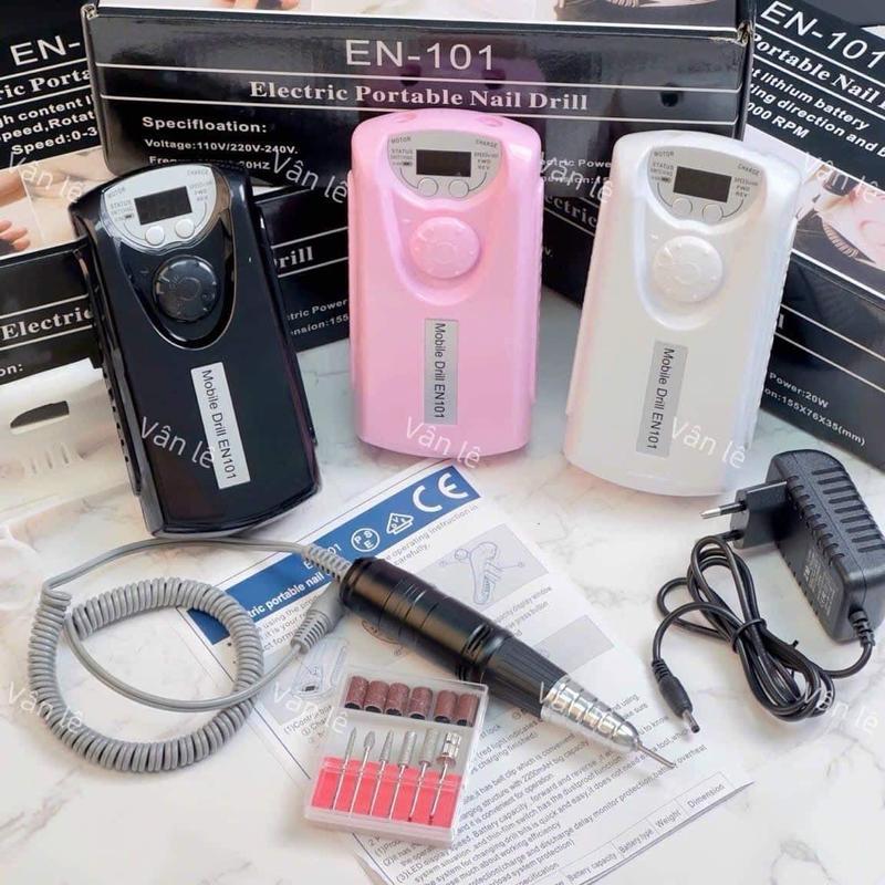  Máy mài móng tích điện EN101 - Hàng chính hãng  Đen Trắng Hồng  