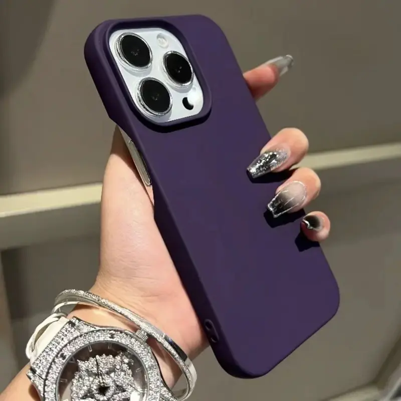 New Half Pack Silicone Case Matte Simple Solid Color Casing for IPhone 16 15 14 13 12 11 Pro Max Fall Prevention Soft Back Cover Borderless Button Shell 3