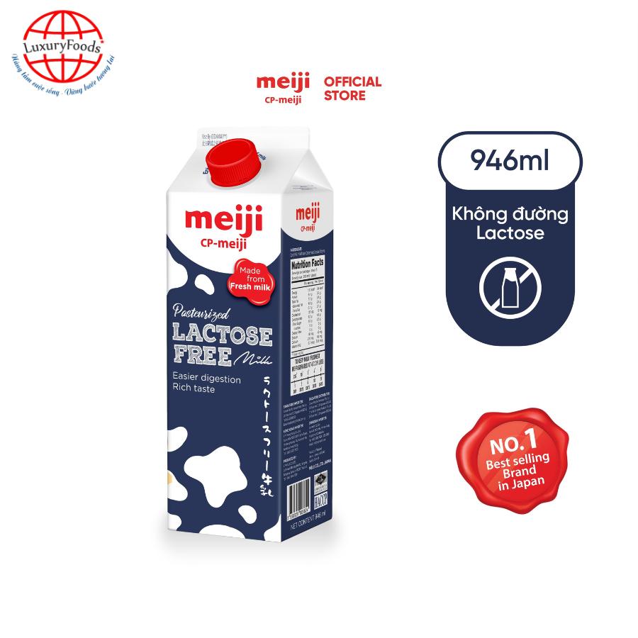 Sữa Tươi Thanh Trùng Không Lactose Meiji 946ml 