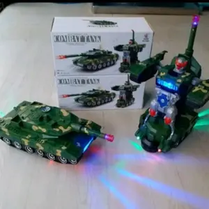 Mainan Tank Jadi Robot 2in1 PTR01 - Tank Transform Robot Mobil Baterai Bump Go Mainan Tank yg dapat berjalan model bump and go yang bisa berubah menjadi Robot Putri Disney STEM (Science
