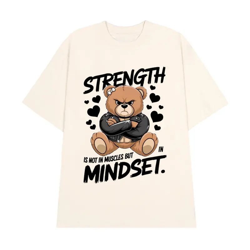 Áo Thun Papilia Teddy Power - Gấu Papilia sức mạnh Form rộng unisex nam nữ cổ tròn chất vải cotton 2c thoáng mát PP02 5