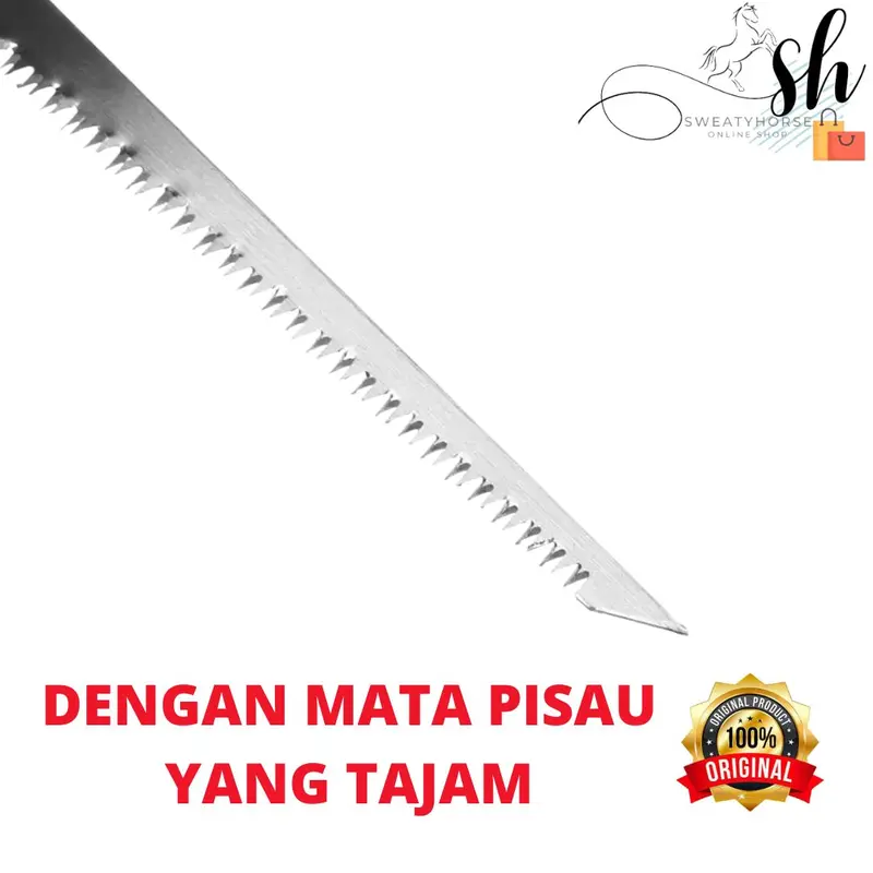 Gergaji Kayu Mini Bonsai Handle Plastik Kuning Gergaji Kecil Lancip Perkakas Mata Pisau (22cm x30cm) 3