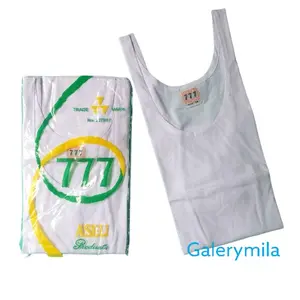 SINGLET PRIA DEWASA MERK 777 ASELI / KAOS DALAM  DEWASA Katun