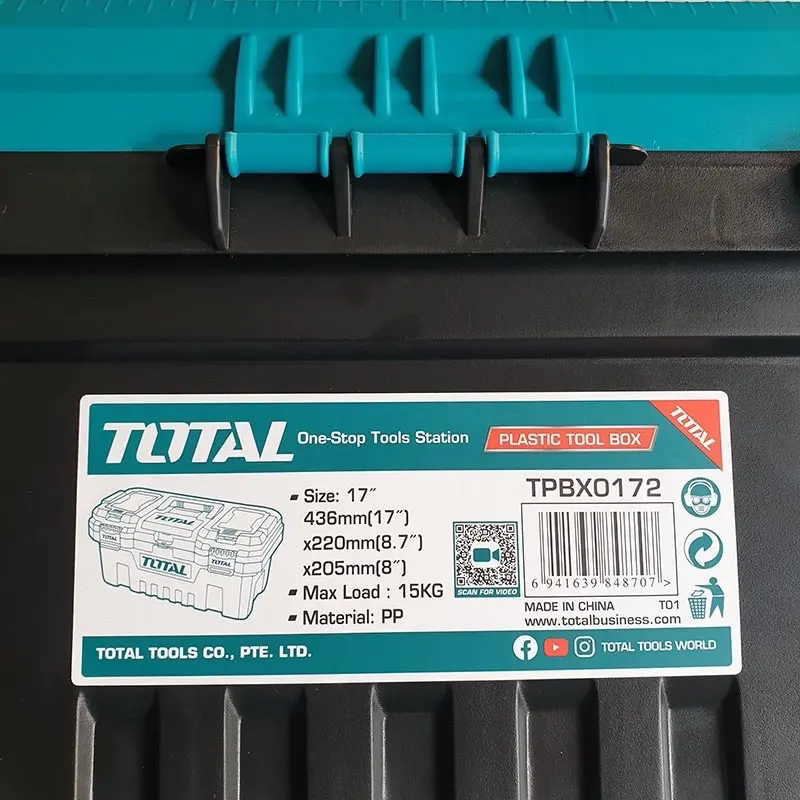 Hộp đựng công cụ TOTAL 20 Inch khoá kim loại TPBX0202 - Nhựa PP, tải tối đa 20KG 5