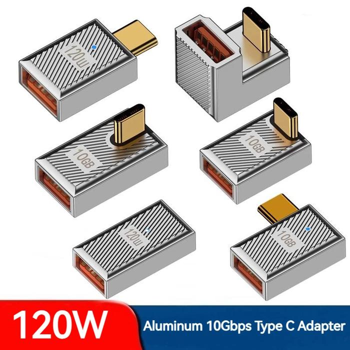 Jual 120W USB 3.1 to USB Type C 10Gbps 6A OTG Aluminium Alloy Adapter ...