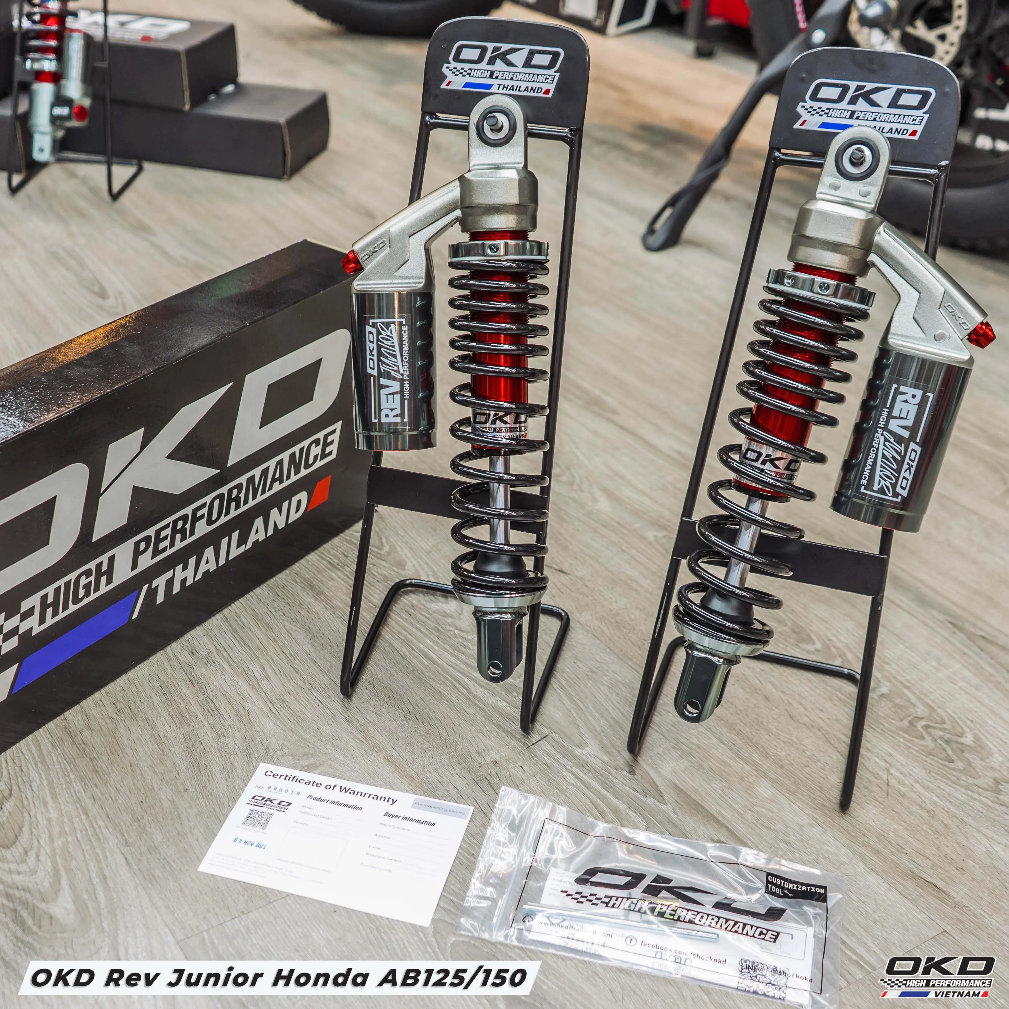 Phuộc Xe OKD Rev Junior Honda AB125/150 Chính Hãng Từ Thailand Phụ Tùng