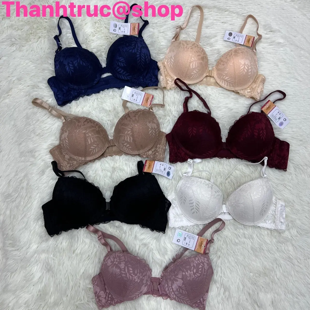 Áo REN CÀI TRƯỚC Lovely đệm dày 3 cm có gọng nâng vòng 1 (Size B75/34,B80/36,B85/38) - Áo ngực nữ Woman Bra