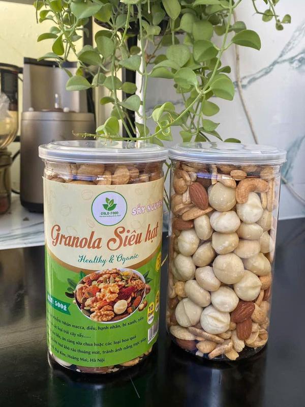  {COMBO 2 HỘP} 1Kg MIX 3 loại hạt Macca  20 nhân nguyên  Điều sữa Hạnh Nhân  GOLDFOOD  Snack ăn vặt thức ăn Nust - sản phẩm chất lượng tốt cho mẹ bầu Nuts Nuts 