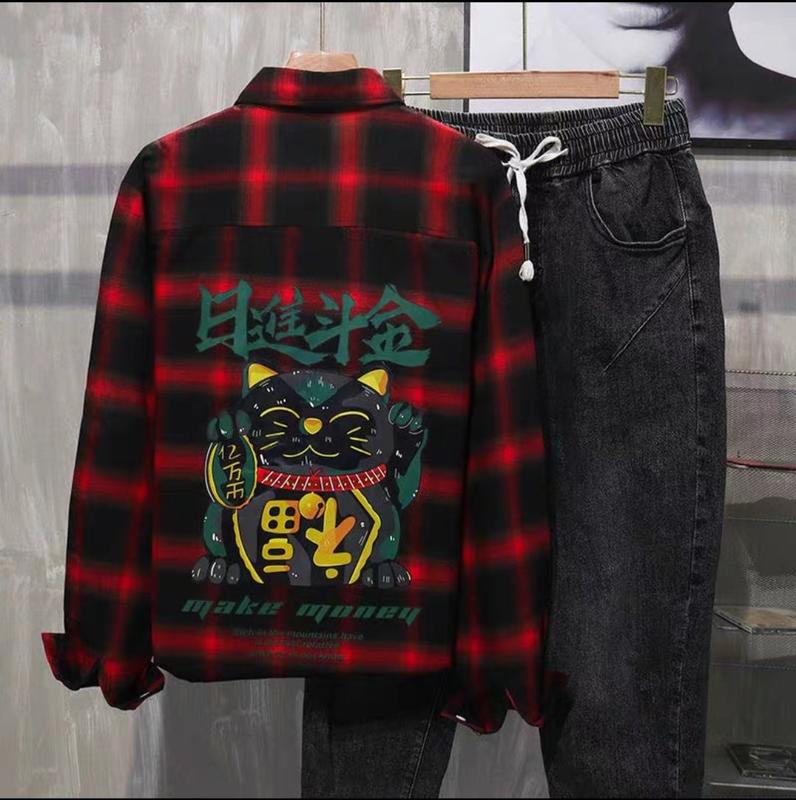 Áo Sơ mi sọc caro Unisex chất liệu kate thoáng mát và mềm mại 5