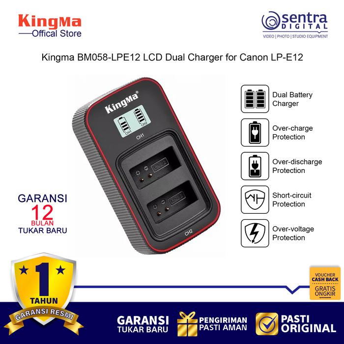 Gambar Kingma BM058-LPE12 Dual USB Charger for Canon EOS M100 M200 M50II 100D dari Sentra Digital Kota Surabaya Tokopedia
