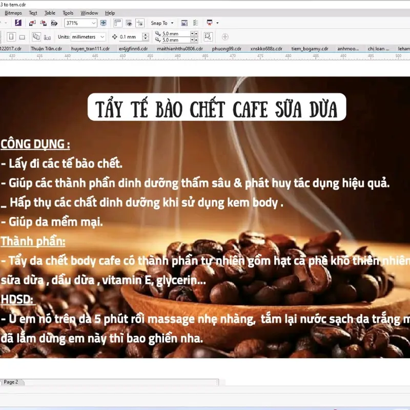 Tem decal dán tẩy tế bào chết, muối, tắm trắng in theo yêu cầu nhân từ 50 tem 2