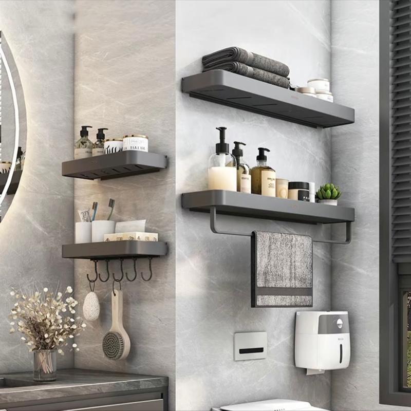 Kệ để đồ nhà bếp nhà tắm ECOCO chất liệu Nhôm tĩnh điện chống hoen gỉ cao cấp 2 chức năng dán và khoan tường mẫu mới 2024