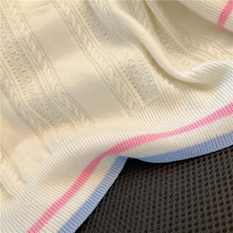Đồ Len Cổ Polo, Thiết Kế Phong Cách Pháp, Dành Cho Nữ, Hàng Mới Về Mùa Hè 2024, Phong Cách Preppy, Áo Phông Dễ Phối Đồ Thường Ngày Thời Trang Top Women 4