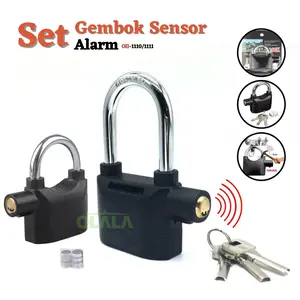 【COD】 GEMBOK ALARM SENSOR KUNCI PENGAMAN PINTU ANTI MALING GEMBOK CAKRAM ALARM KERAS OLL-LOCK1110 PENDEK / OLL-LOCK1111 PANJANG